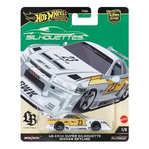 Hot Wheels Premium Silhouettes LB-ER34 Super Silhouette Nissan Skyline FPY86 1/64 Scale Metal Car Culture Series