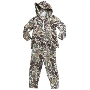 Kids Boy Camo Clothing Set Green Hunting Winter Outfit Hoodies Set BLP1266
