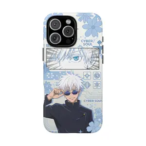 Satoru Gojo Jujutsu Kaisen Anime Phone Case Matte Hard Back Soft TPU Bumper Protective Slim Lightweight Gift for Anime Fans