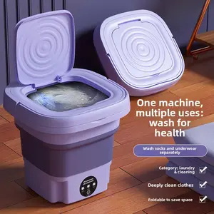 Portable Mini Integrated Washing and Drying Underwear, Underwear and Socks Fully Automatic Washing Machine