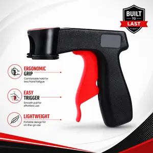 Instant Aerosol Trigger Handle Reusable, Converts Spray Cans to Spray Guns, Full Hand Grip, Easy to Clip-On & Off - Universal Fit, Use on Spray Paint, Adhesives