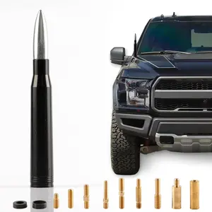 Universal Car Antenna Replacement Compatible with Ford, Dodge, Chevrolet, GMC, Jeep, Toyota Truck Replacement Antenna - Made of Rugged Billet and Aluminum, Silver, Car Accessories