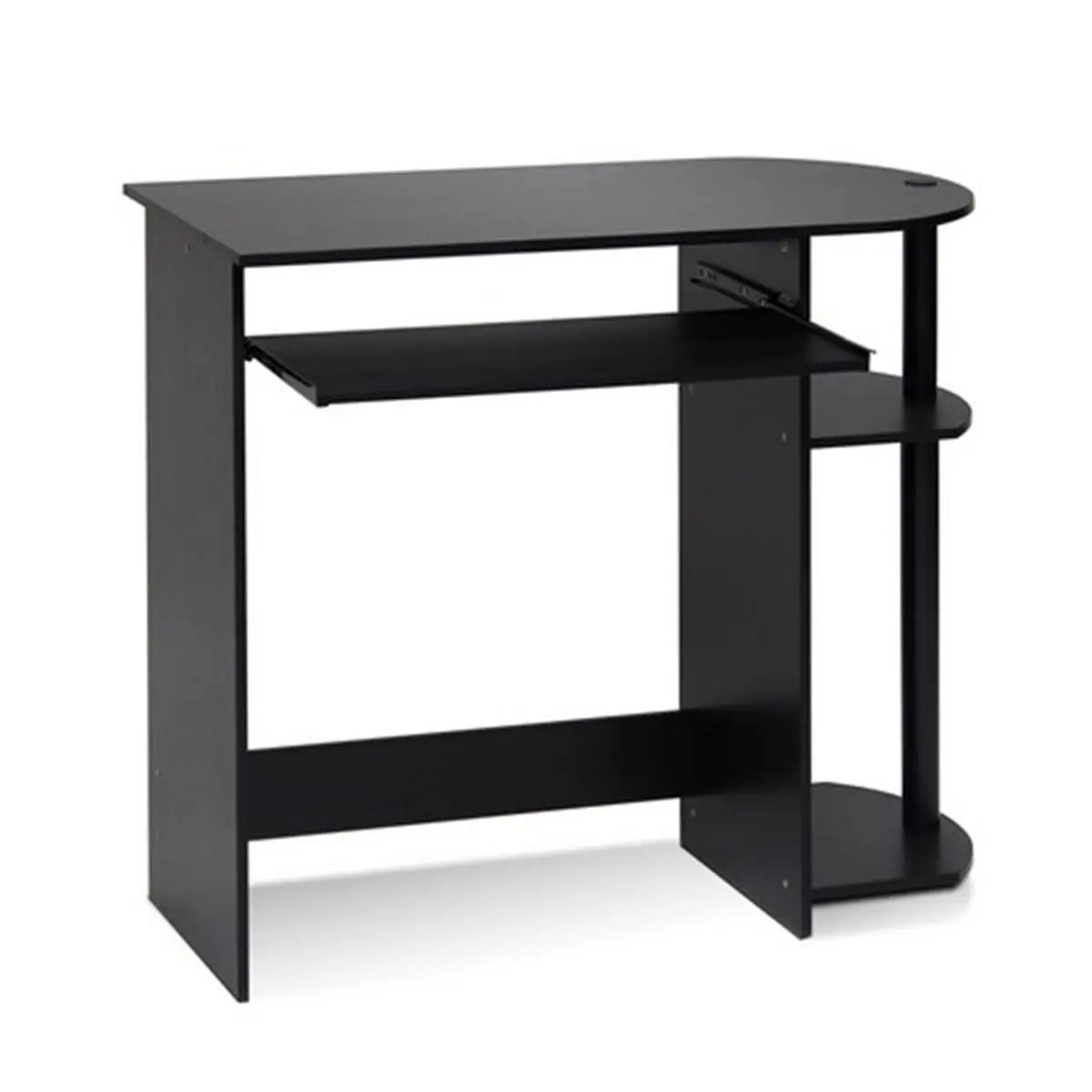Furinno Easy-Setup Composite Wood Computer Desk - Espresso, 28.75x31.5x15.75in, CARB-Certified, Furniture Pull-Out Drawer, Rubber Tree Accent, Lightweight & Easy-to-Use Desks & Workstations, Assembly Required Office Furniture, Furniture Drawer