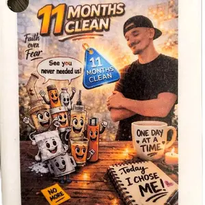 Recovery Card Keychain -  Celebratory Accessory for Sobriety Milestones