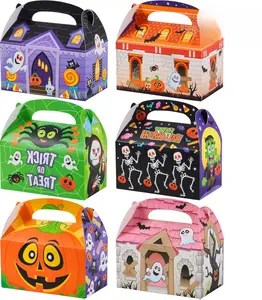 36 PCS Halloween Treat Boxes Candy Boxes Trick or Treat Cardboard Cookies Goodie Bags for Kids Halloween Party Favor Supplies, Classroom Exchange Goody Bags, Holiday Pastries, Cupcakes