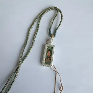 Buddha Pendant, Mini Tangka Amulet for Daily Carry, Zodiac Guardian Peace Pendant