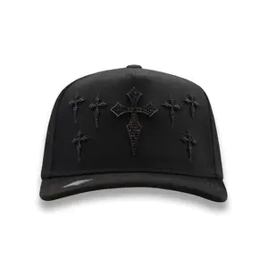 Crosses BLK Snpback Hat with Tags - 100% Original Dry Clean Cap - AV Supplies LLC