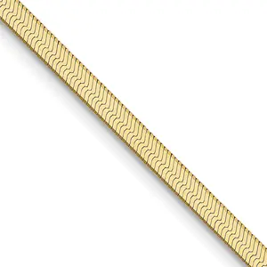 10k 2.5mm Silky Herringbone Chain Necklace