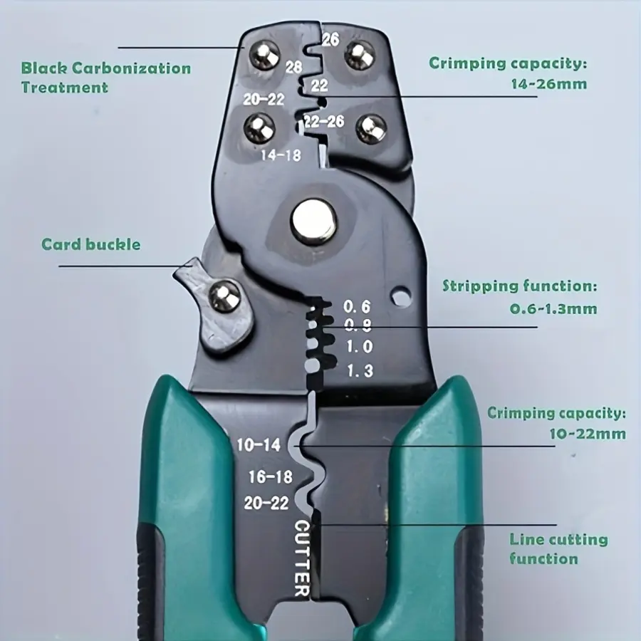4-In-1 Multifunctional Wire Tool - Durable Crimper, Cutter, Stripper And Terminal Pliers with Non-Slip Grip for And Professional Use Wire Crimping Tool Wire Stripper Tool