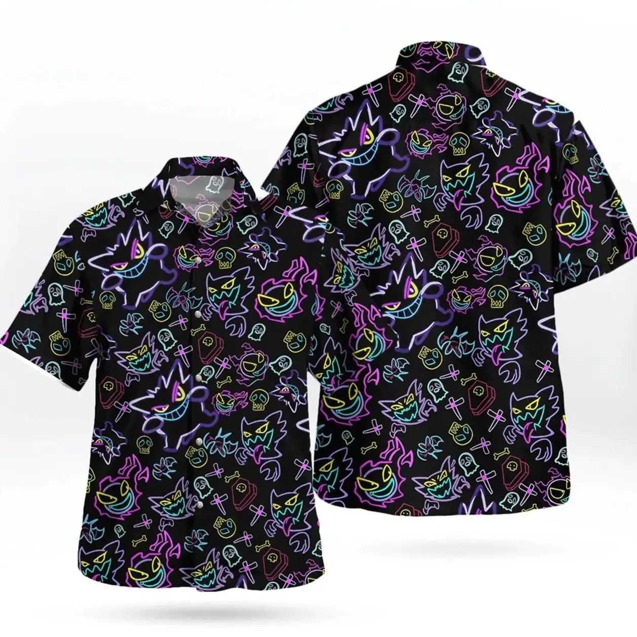 2026 Hawaiian Sets PKM Fresh Summer – Youthful – Bold with the Gen Pattern Aloha Shirt – Unique Anime Hawaiian Shirt for Fans