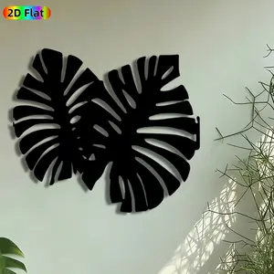 1pc Monstera Leaf Metal Wall Art, Tropical Monstera Statue Mural, Artistic Metalwork, Intricate Craftsmanship, Perfect for Housewarming, Summer Decor, Perfect for Living Room Patio Wall Bohemian Decor, Ideal Gift for Tropical Plant Enthusiasts.