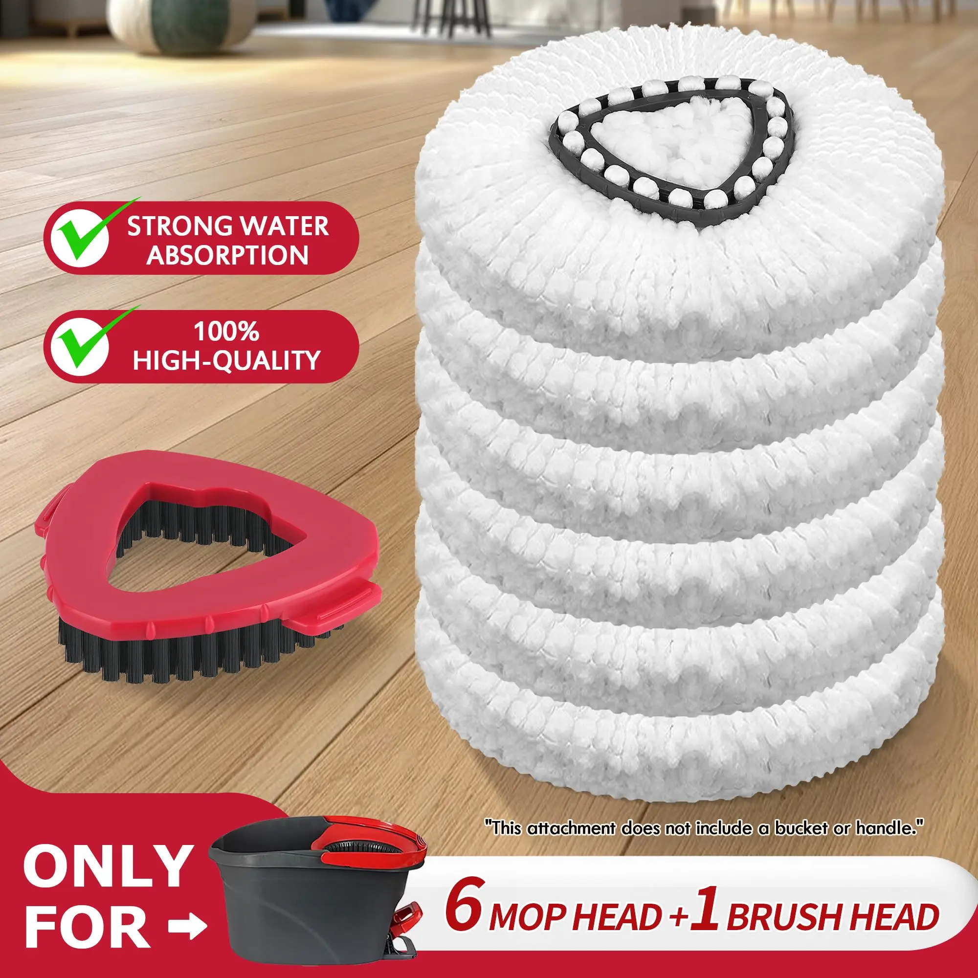 6mop+1brush(only fits O-cedar one tank old style)