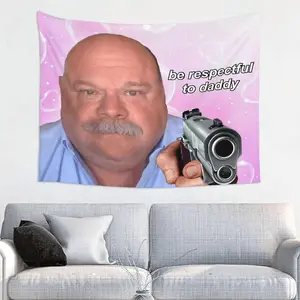 Daddy Winkle Tapestries Be Respectful To Daddy Tapestry Aesthetic Tapestrys 29x38in Funny Meme Tapestries Wall Hanging Art Poster For Bedroom Living Room