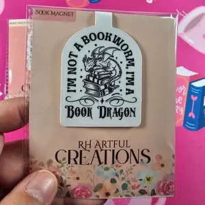I am not a Book-worm, I am a Book - Dragon Simple Style Magnetic Bookmark