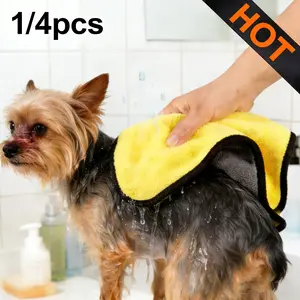 1 and 4 pcs fine Microfiber Face Towels (11.8x11.8 Inch) – Reusable Professional Grade Towels for Car Washing & Pet Drying, Lint-Free & Highly Absorbent, Towels For Cars