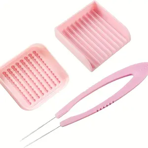Perler Bead Tool Kit Set, 3-Piece Perler B-Bead Accessories, Ironing Tray Organizer for Bead Trays & Spoons, Large Square Template