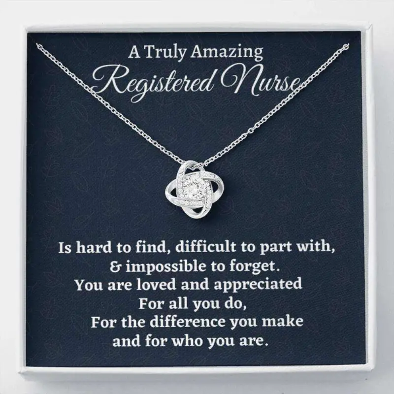 Registered Nurse Necklace Gift, Appreciation Gift For A Registered Nurse, Love Knot Necklace, Nurse Gift 217, Friendship necklace, matching sets, BFF gifts, meaningful jewelry, best friend forever