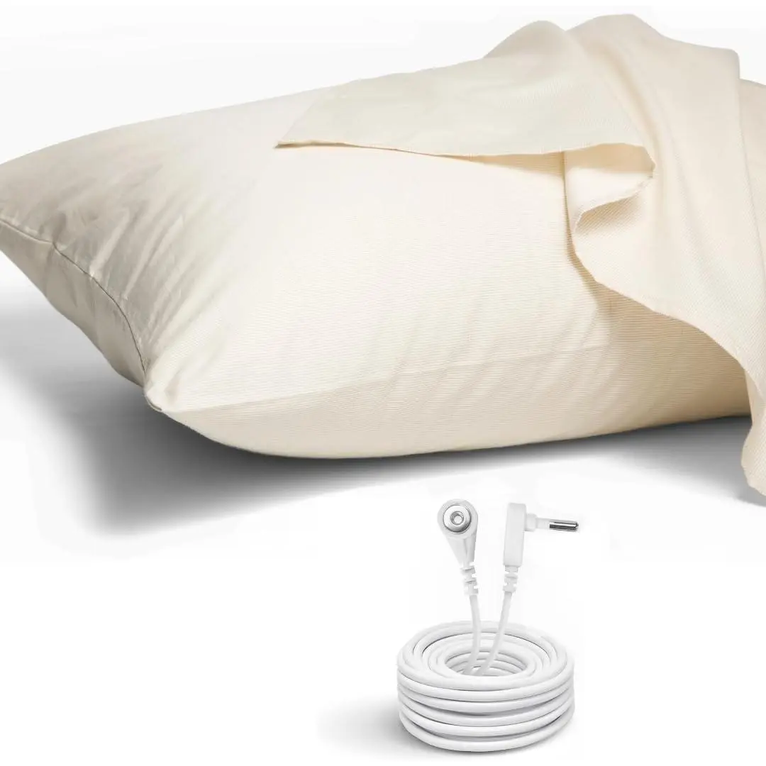 Grounding Pillowcase, Beige, Synthetic Cotton Material, Durable, Machine Washable, Packable (Specify Size)