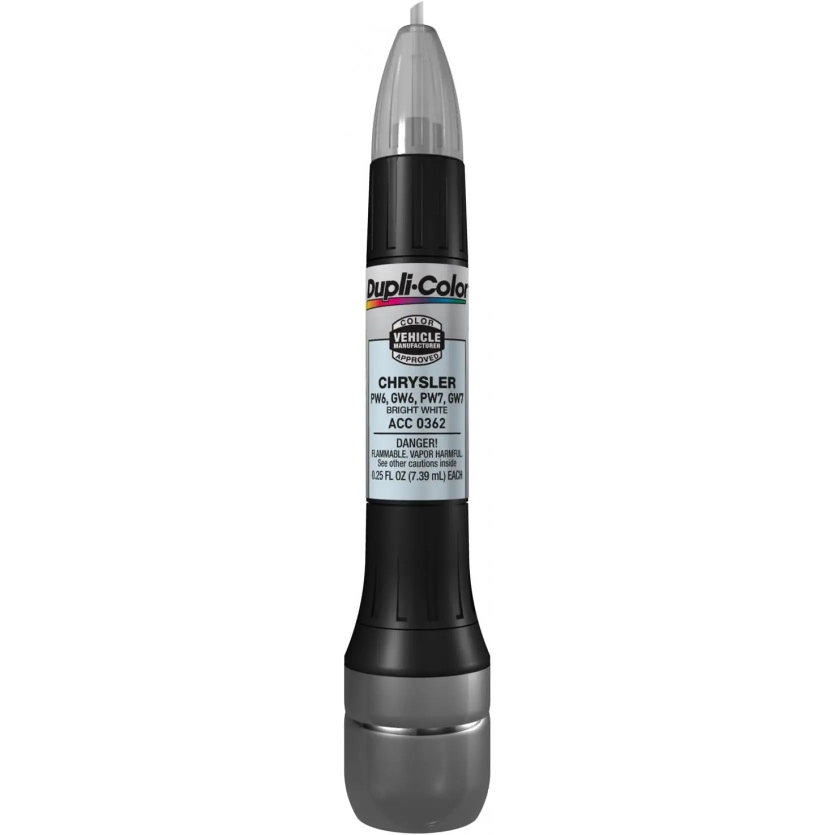 ACC0362 All-in-1 Bright White Exact-Match Chrysler Touch-Up Paint for Trucks, SUVs - Abrasive Fiberglass Prep Tip, Chisel Tip Brush, Foam Component, Prep+Paint+Seal for Scratch Repair