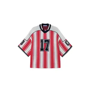 Aelfric Eden Oversized T Shirts Number Stripe Graphic Unisex Knit Tee Color Blocking Y2k Short Sleeve 2025 Trend Tops