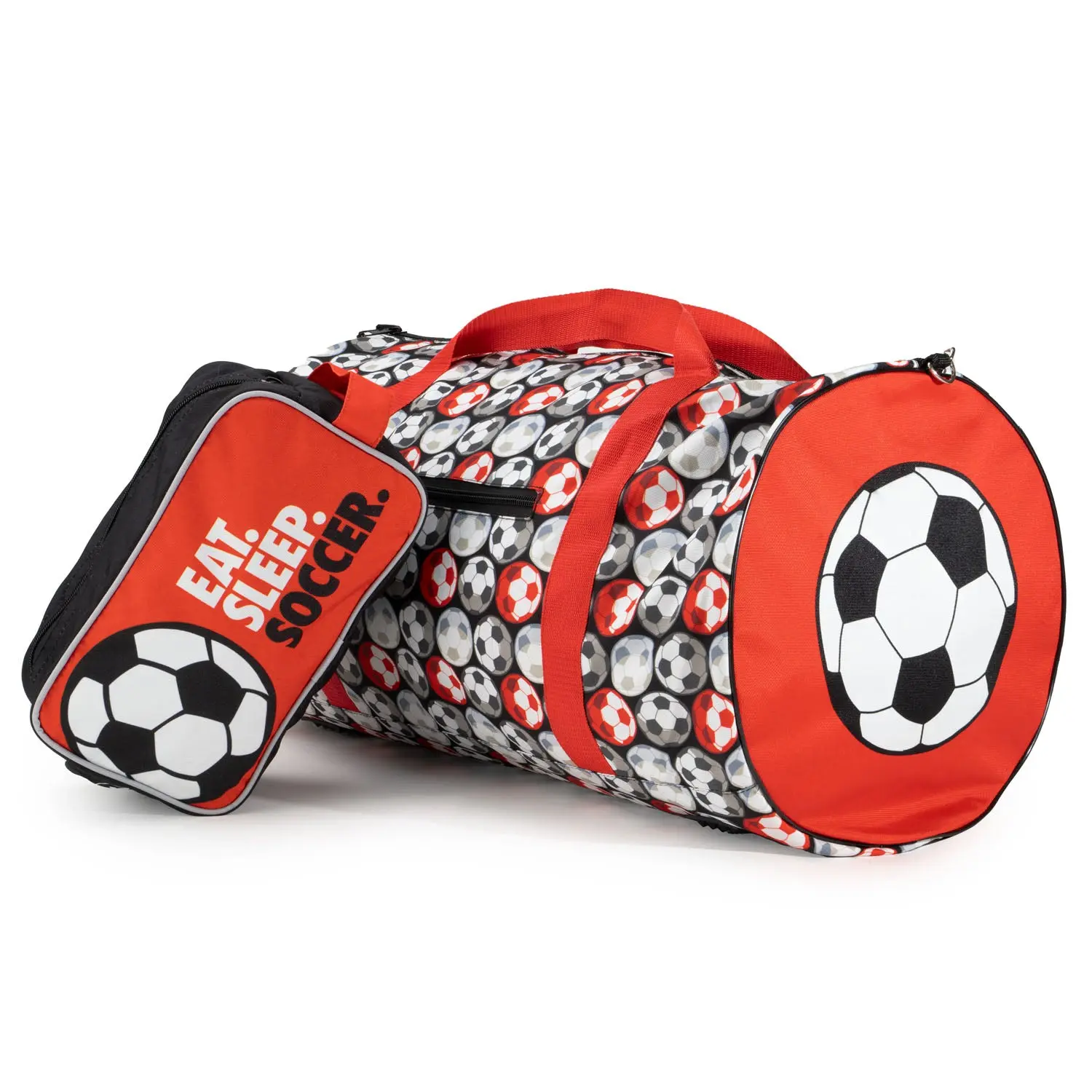 Soccer Explorer Bag Set - Eat. Sleep. Soccer., Athletic Bag, Lightweight Soccer Backpack Drawstring Bags