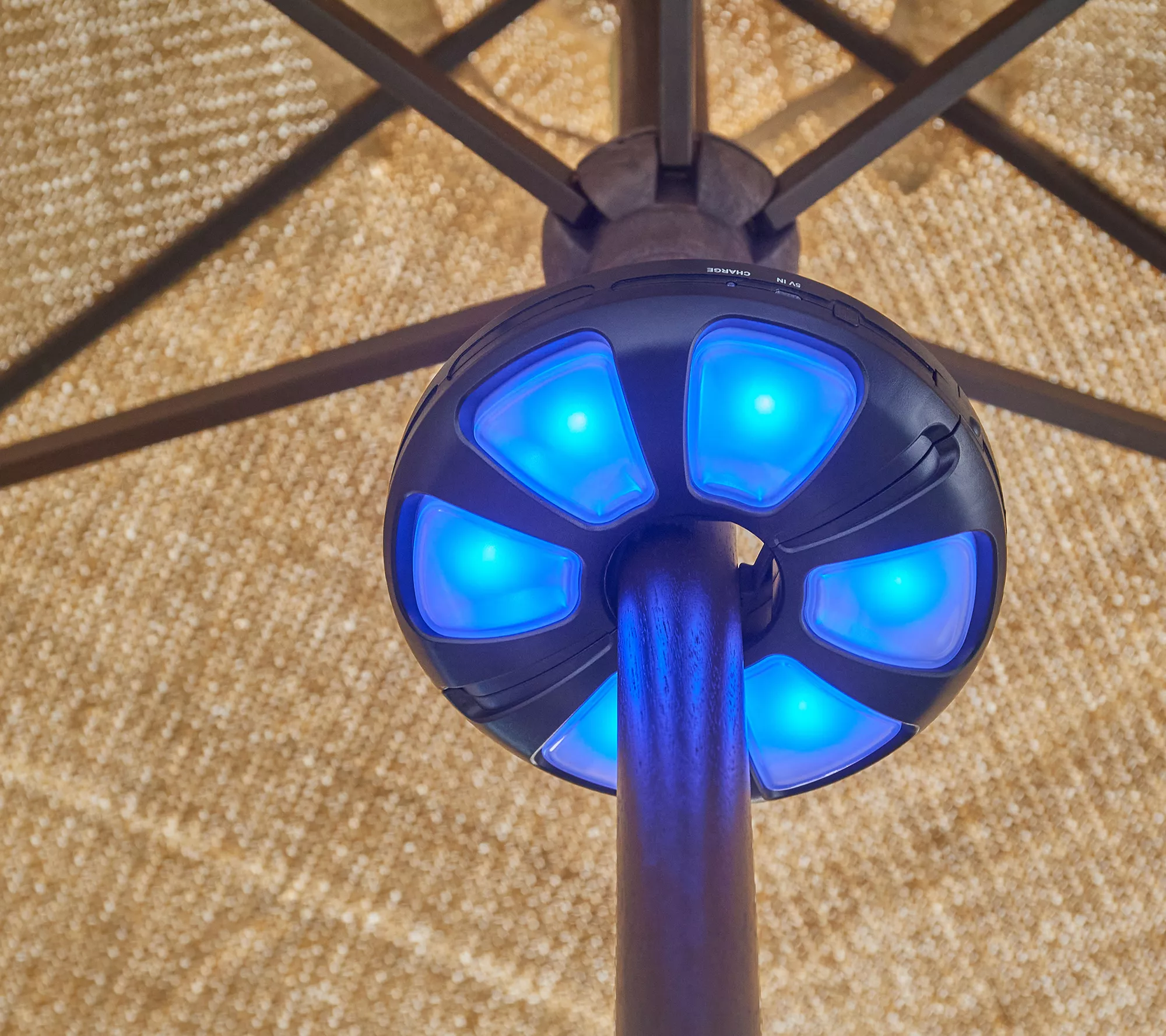 Garden Reflections Multicolored Umbrella Pole Light w/ Remote