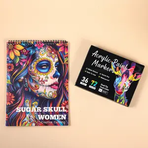 72 Color Acrylic Paint Marker Set, 1 Count Acrylic Paint Marker Pen, DIY Art Supplies for Rock, Glass, Wood, Canvas, DIY Painting Supplies, Acrylic Markers