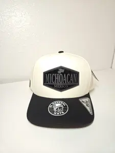 Gorra Personalizada de Michoacan, Natural/Black Snapback with logo Michoacan, Gorra Personalizada de Michoacan de alta calidad, Michoacan Hat