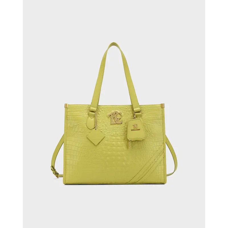 Women's Fashion Aesthetic Design Cityscape Tote Bag, Avocado Green Women's Luggage & Bags