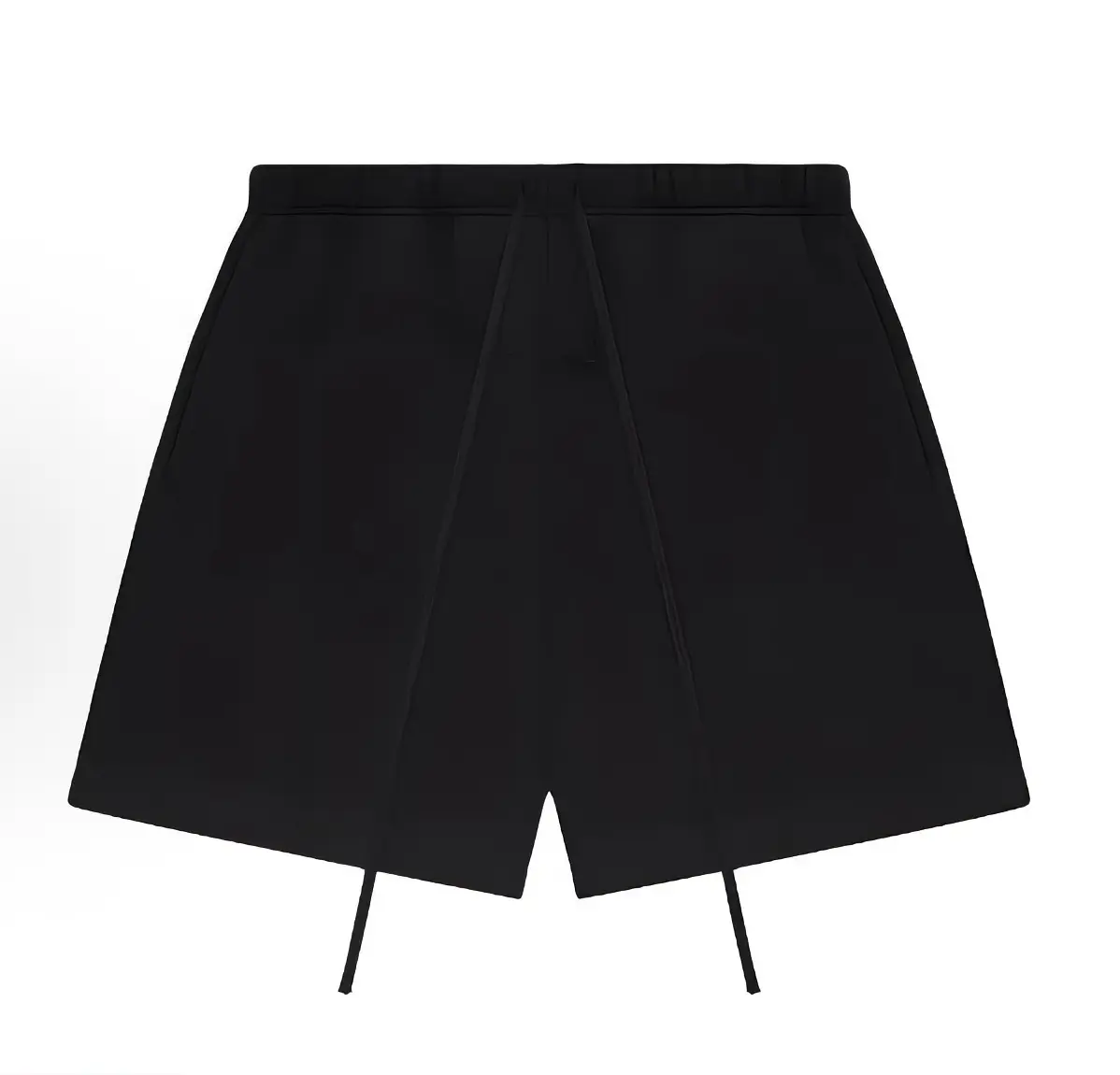 Black Drawstring Waist Shorts with Pockets and Adjustable Drawstring for Comfortable Fit Casual Loose Menswear Small