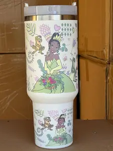 Princess Tumbler 40oz New Gift Stainless Steel Water Bottles