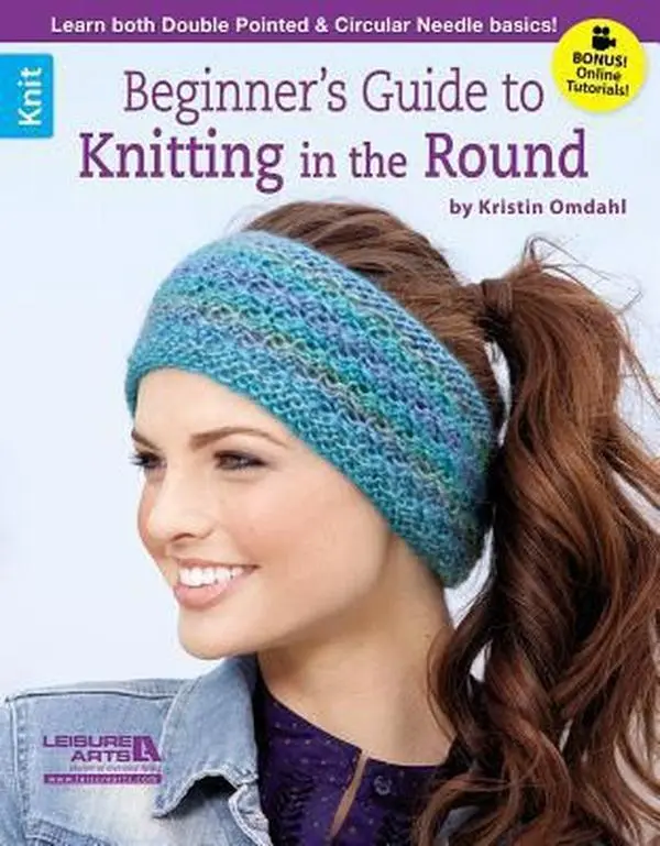 USED Book - Beginner's Guide to Knitting in the Round: Learn Both Double Pointed & Circular Needle Basics!; Bonus! Online Tutorials! by Omdahl, Kristin (Paperback) - english