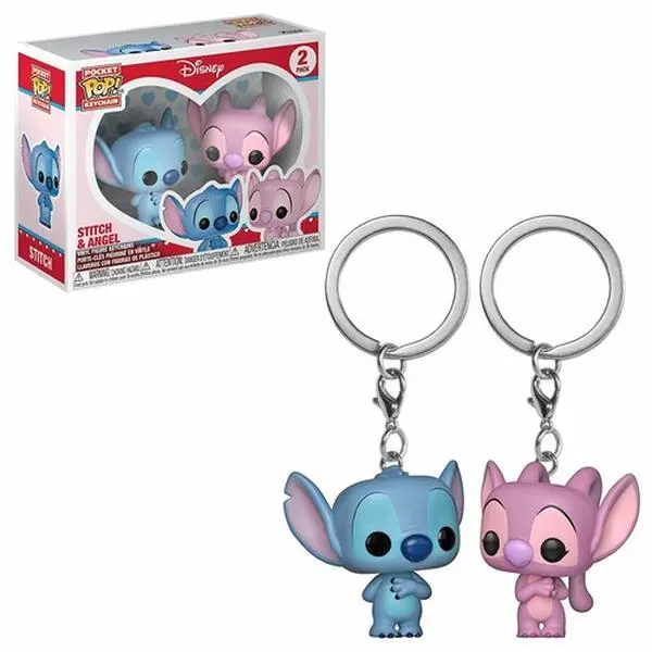 Funko POP! Keychain Series Figures - Lilo & Stitch 2-Piece Collectible Vinyl Figural Set, Decorative Gift for TV & Movie Character Enthusiasts, Two Pieces
