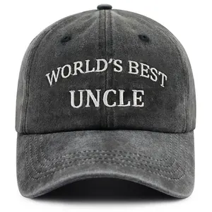 Uncle Gifts from Niece Nephew, Worlds Best Uncle Hat, Funny Embroidered Uncles Baseball Cap, Fathers Day Birthday Gifts for New Uncle Dad Grandpa Men