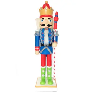 Wooden Nutcracker King Figurine Wizardi F07M6-1B