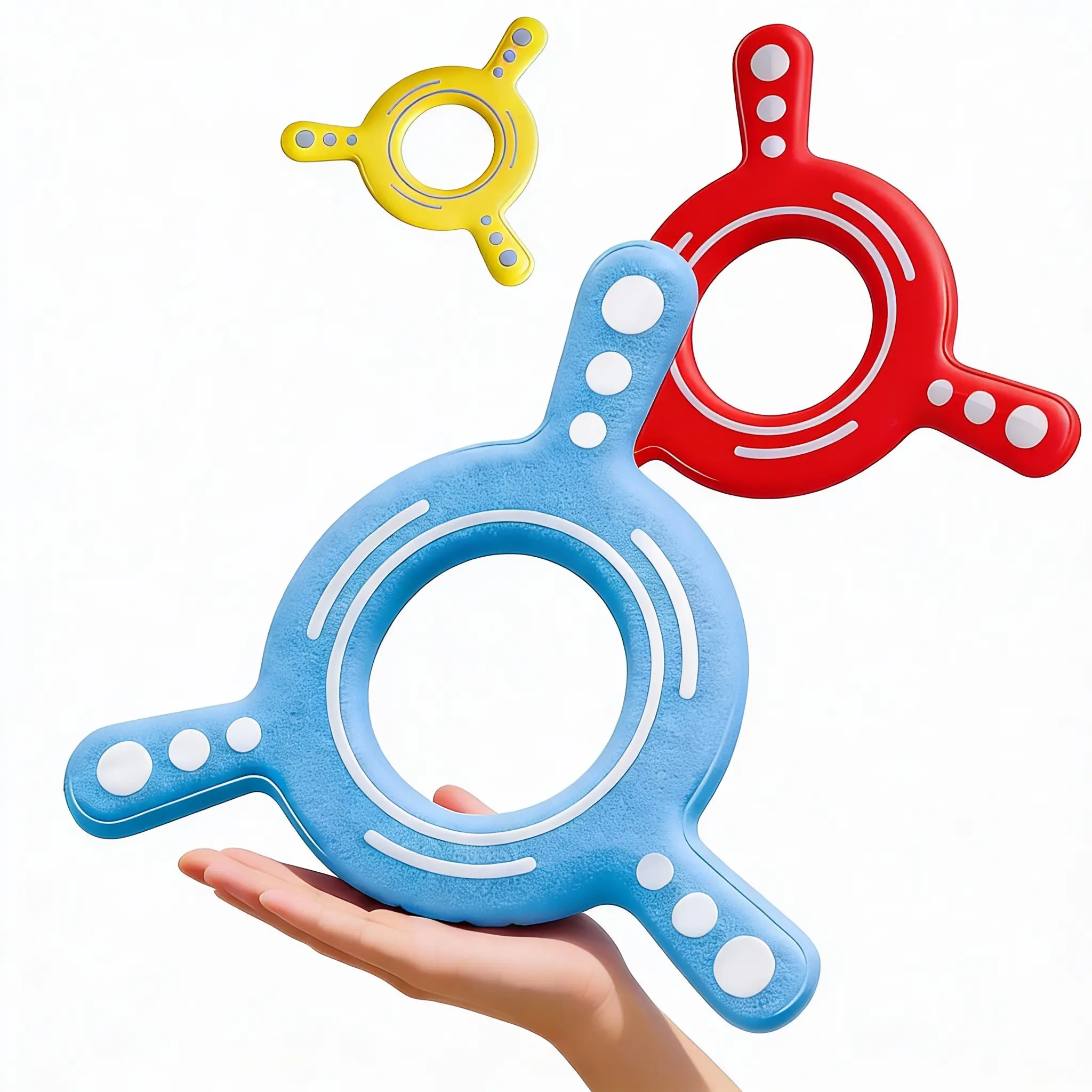 【Fly & Catch】Unisex Soft Foam Tri-Blade Circular Boomerang Disc, Returns Auto, Automatically Flies Back, Unbreakable Safe Outdoor Toy for Kids