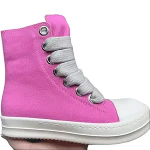 Outdoor Designer Height Increasing Retro Shoes for Men and Women Ro Wide shoelaces canvas ankle boots multiple colors punk style High Street Trainers size 34-47 high top shoes