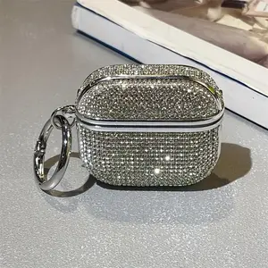 Rhinestone Decor Earphone Case, Fashionable Earphone Protective Cover, Earphone Protector Cover Compatible with AirPods 1 2 3 4 Pro