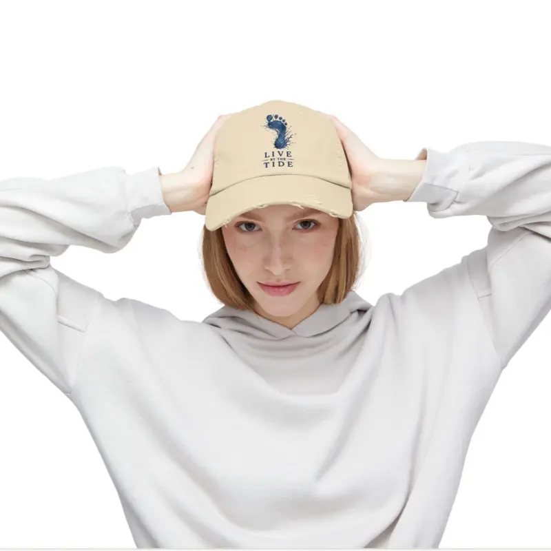Adult Distressed Adjustable Relaxed-Fit Cap