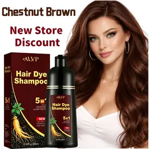 ALVP 2026  Shampoo 5 In 1 Herbal Wine Red Color Shampoo For Women & Men Covers 100% Grays Long Lasting Nourishes Scalp