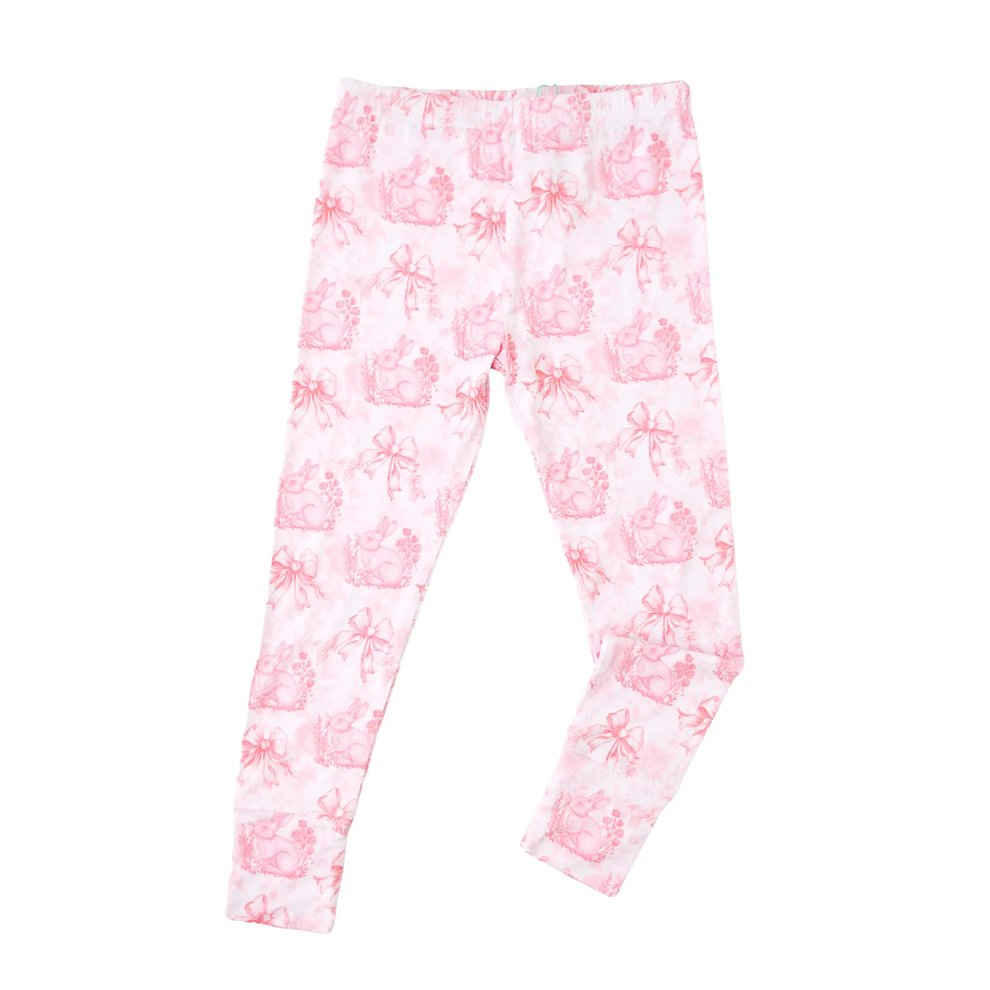 Juniper LEGGINGS Bamboo Viscose Super Soft & Stretchy Easter Bunny Floral for 12m-78 - Slim Fitted Look - 95% Viscose 5% Spandex