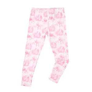 Juniper LEGGINGS Bamboo Viscose Super Soft & Stretchy Easter Bunny Floral for 12m-78 - Slim Fitted Look - 95% Viscose 5% Spandex