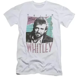 Vintage Keith Whitley Country Music 80s Retro Style T-Shirt Cotton Fabric Menswear