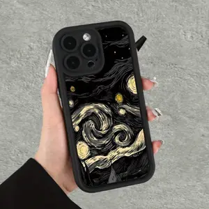 Van Gogh Art Pattern Case for iPhone 17 Pro Max 16 15 14 Plus 13 12 11 Pro Max Air plus X XS 16plus 16e Shockproof Drop Protection Rugged Durable Silicone Cover