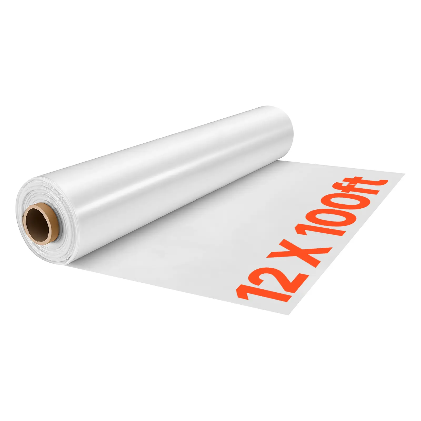 VEVOR Greenhouse Plastic Sheeting 12 x 100 ft 6 Mil Clear Polyethylene Film, for Farms Agriculture Garden Outdoor Plant, Water Sun Frost Wind Dust Resistant, Heavy Duty Thick Winter Hoop House Cover#BacktoSchool