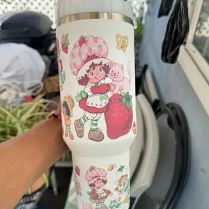 Strawberry shortcake 40 oz tumbler   for hot and cold l