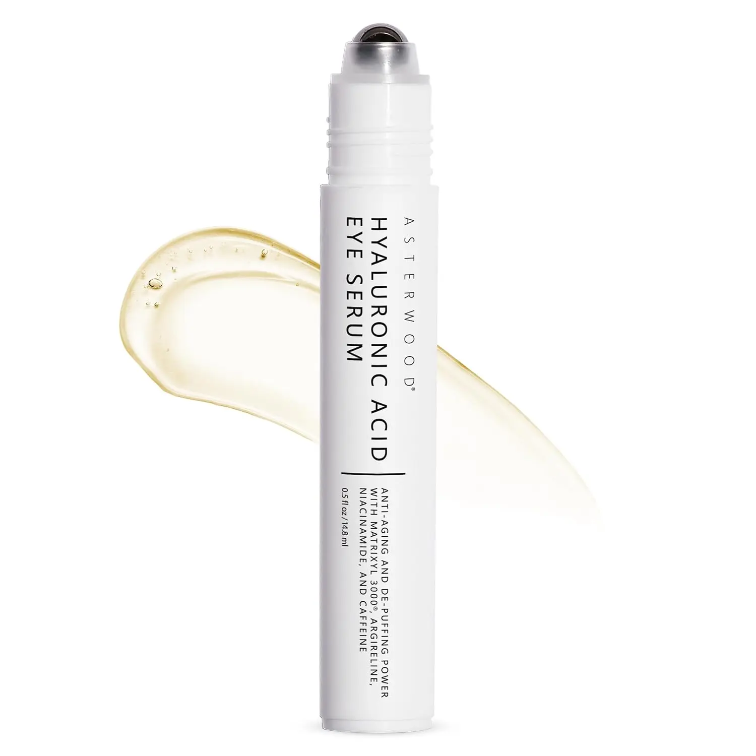 Asterwood Triple Peptide Eye Serum 0.5 Fl Oz - Matrixyl 3000, Argireline & Caffeine Anti-Aging Treatment for Dark Circles, Puffiness & Fine Lines