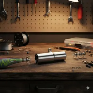 Stainless Steel Squid Hook Auto-Corrector | Octopus Fishing Tool Repair Kit | Spring-Loaded Design | Multi-Size Fit | Saltwater Freshwater Fishing Gear for Boat Rock Shore