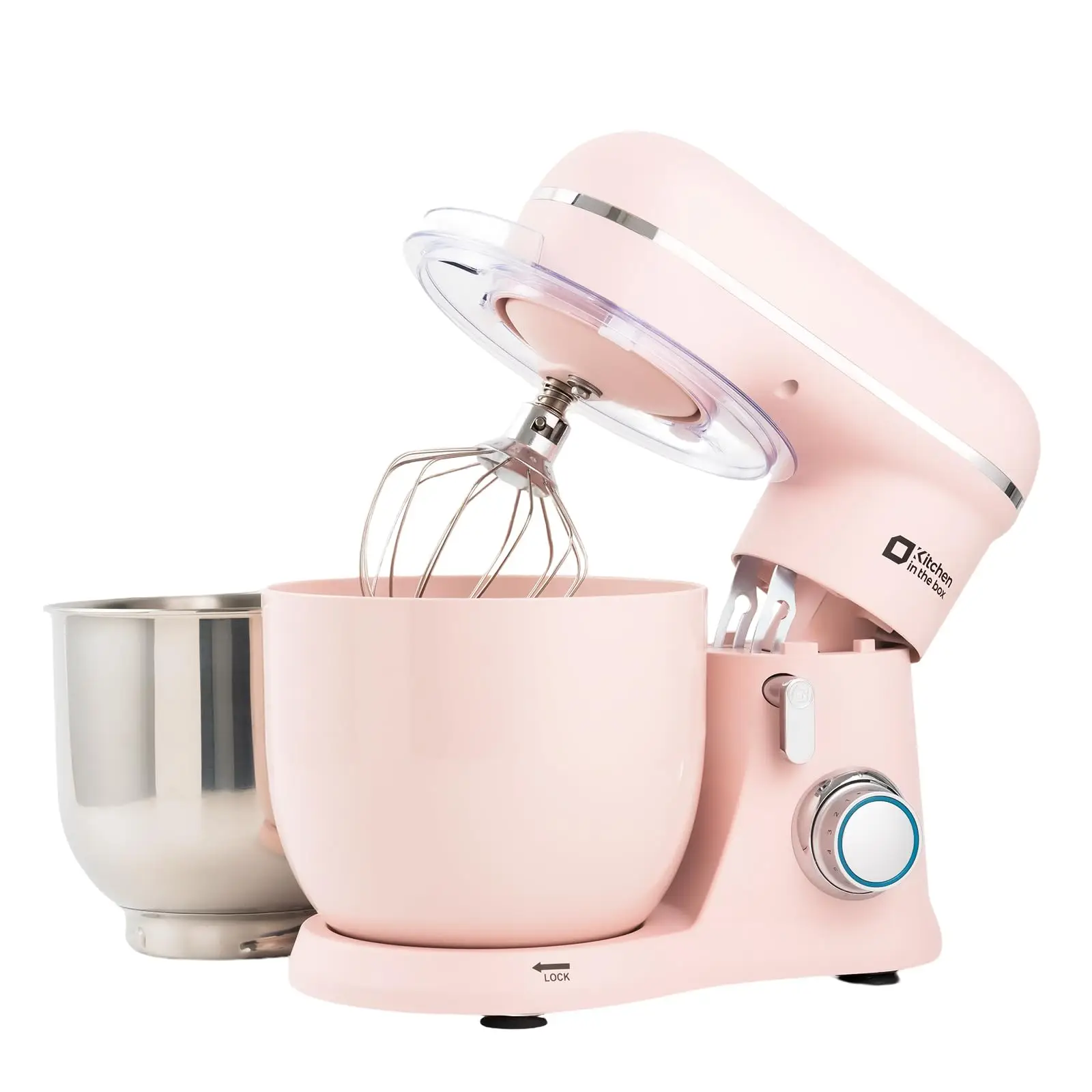 Kitchen in the Box Stand Mixer, 3.5QT Compact Electric Mixer with 2 Mixing Bowls, 10-Speed Tilt-Head, Dough Hook, Flat Beater, Whisk – Lightweight, Sm