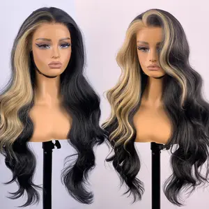 13x6 HD Lace  Glueless Lace Frontal Wigs Pre Plucked Pre Cut Wear And Go 200 Density Body Wave Natural Hairline #28inch Beginner Friendly Synthetic Long
